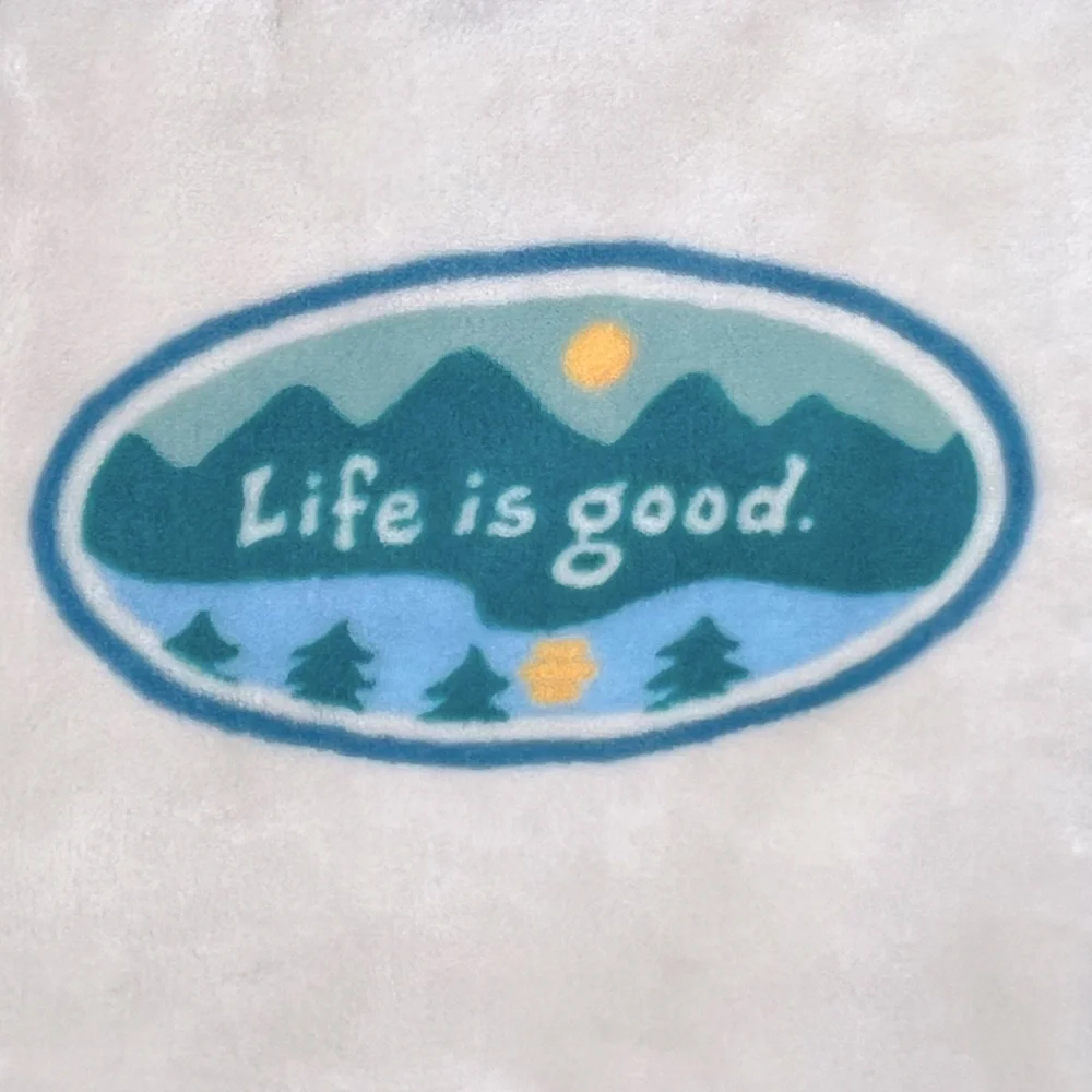 Life Is Good - ‘Jake Adirondack Chair’ Plush  Throw. 50“ x 70“. NWT. Firm!